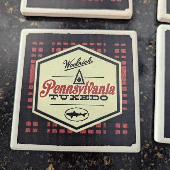 Woolrich Collab limited Edition Pennsylvania Tuxedo Coaster Set - Picture 8 of 8